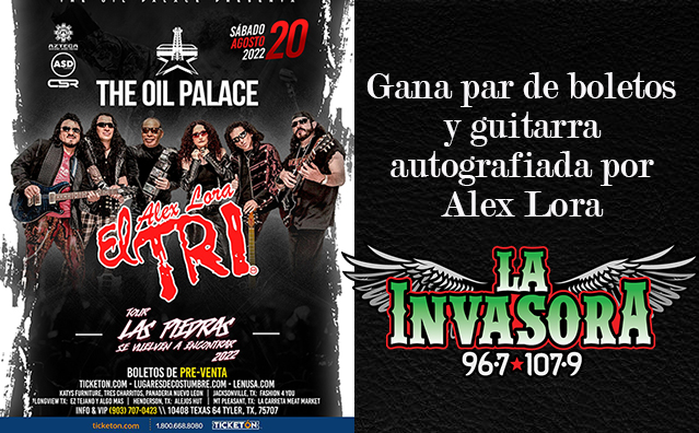 Regístrate y gana par de boletos y guitarra autografiada por Alex Lora de El Tri!!!