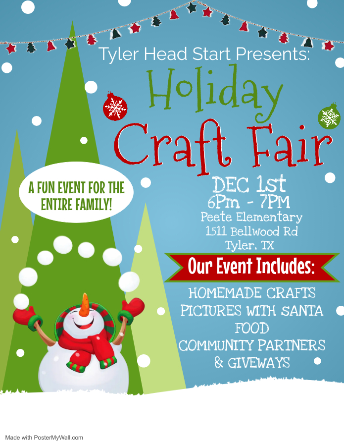 <h1 class="tribe-events-single-event-title">Tyler Head Start Presenta: Holiday Craft Fair</h1>